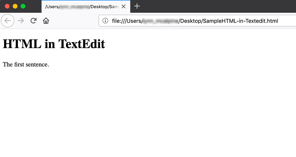 use textedit on mac for html